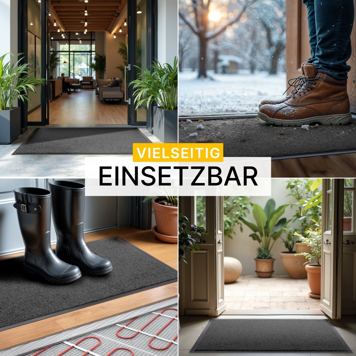 Vielseitig einsetzbare Fußmatte für Innen- und Außenbereiche