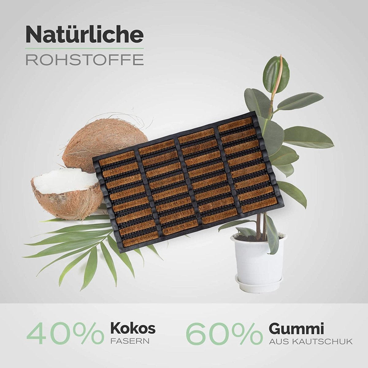 Fußmatte aus Kokos und Gummi - Entrando