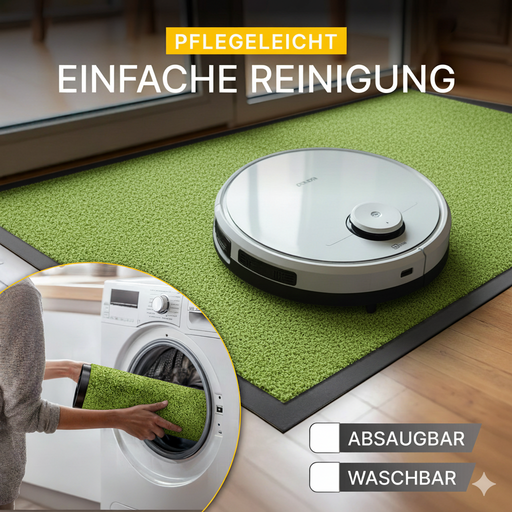 Premium Fußmatte für innen & außen - Flach, Waschbar, Rutschfest