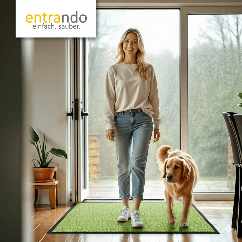 Premium Fußmatte für innen & außen - Flach, Waschbar, Rutschfest - Entrando