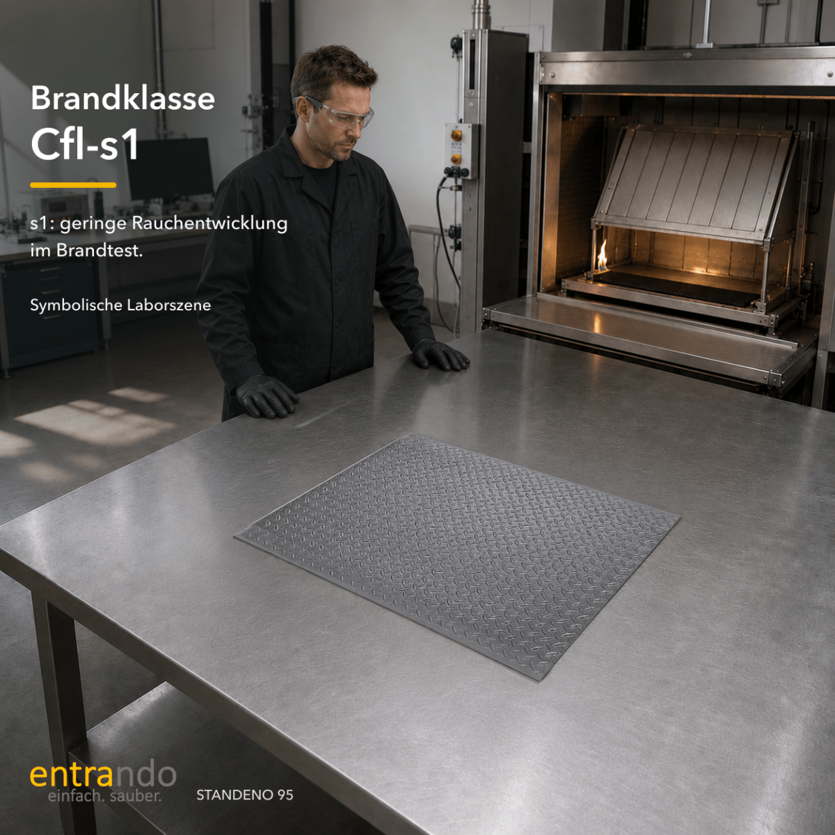 STANDENO 95 Antiermüdungsmatte für Stehschreibtisch & Arbeitsplatz - Entrando
