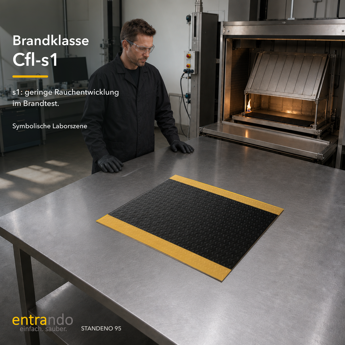 STANDENO 95 Antiermüdungsmatte für Stehschreibtisch & Arbeitsplatz