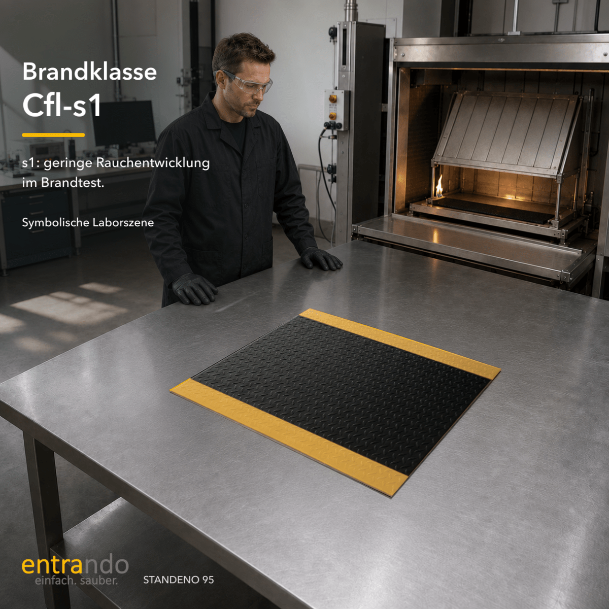 STANDENO 95 Antiermüdungsmatte für Stehschreibtisch & Arbeitsplatz - Entrando
