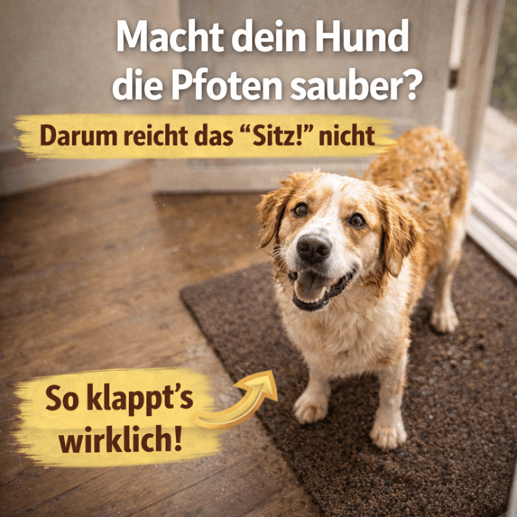 Hunde beibringen, die Pfoten auf der Schmutzfangmatte sauber zu machen: Schritt-für-Schritt-Training für einen sauberen Eingangsbereich - Entrando