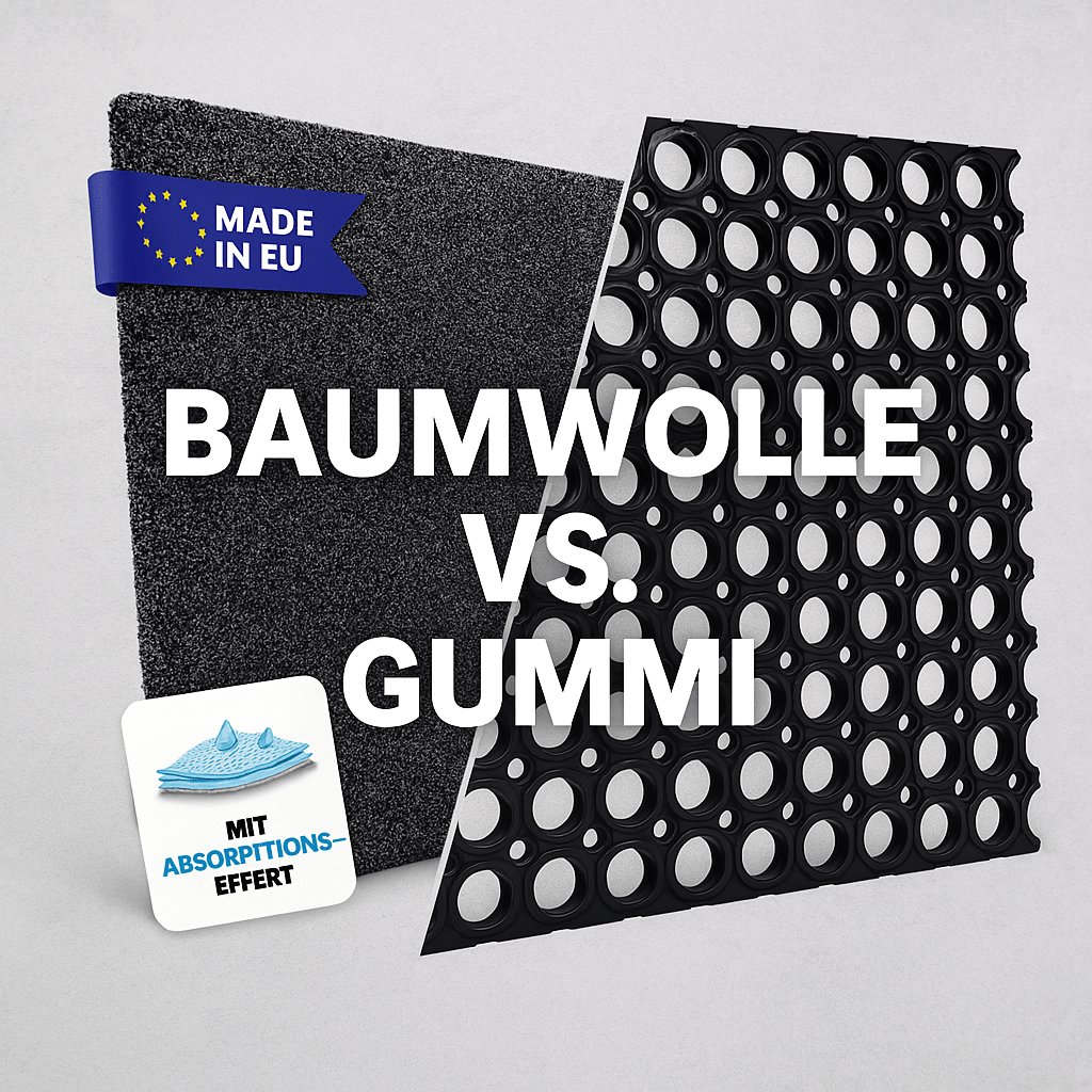 Baumwolle vs. Gummi – Welches Fußmatten-Material ist das richtige für dich? - Entrando