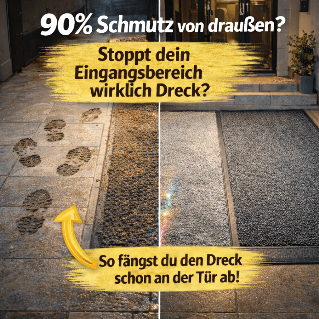 90 % Schmutz von draußen? Warum dein Eingangsbereich über Sauberkeit entscheidet - Entrando