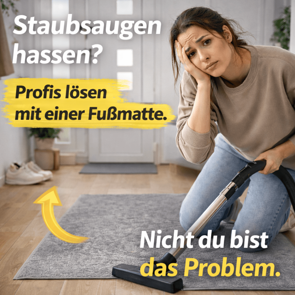 Wenn du Staubsaugen hasst, liegt das Problem nicht an dir. Profis lösen es mit einer Fußmatte. - Entrando