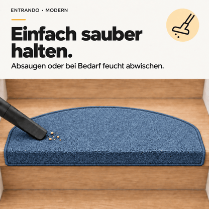 Stufenmatten Modern - Rutschfest &amp; Hochwertig - auf für Wendeltreppen - Halbrund - Entrando
