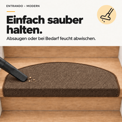 Stufenmatten Modern - Rutschfest &amp; Hochwertig - auf für Wendeltreppen - Halbrund - Entrando