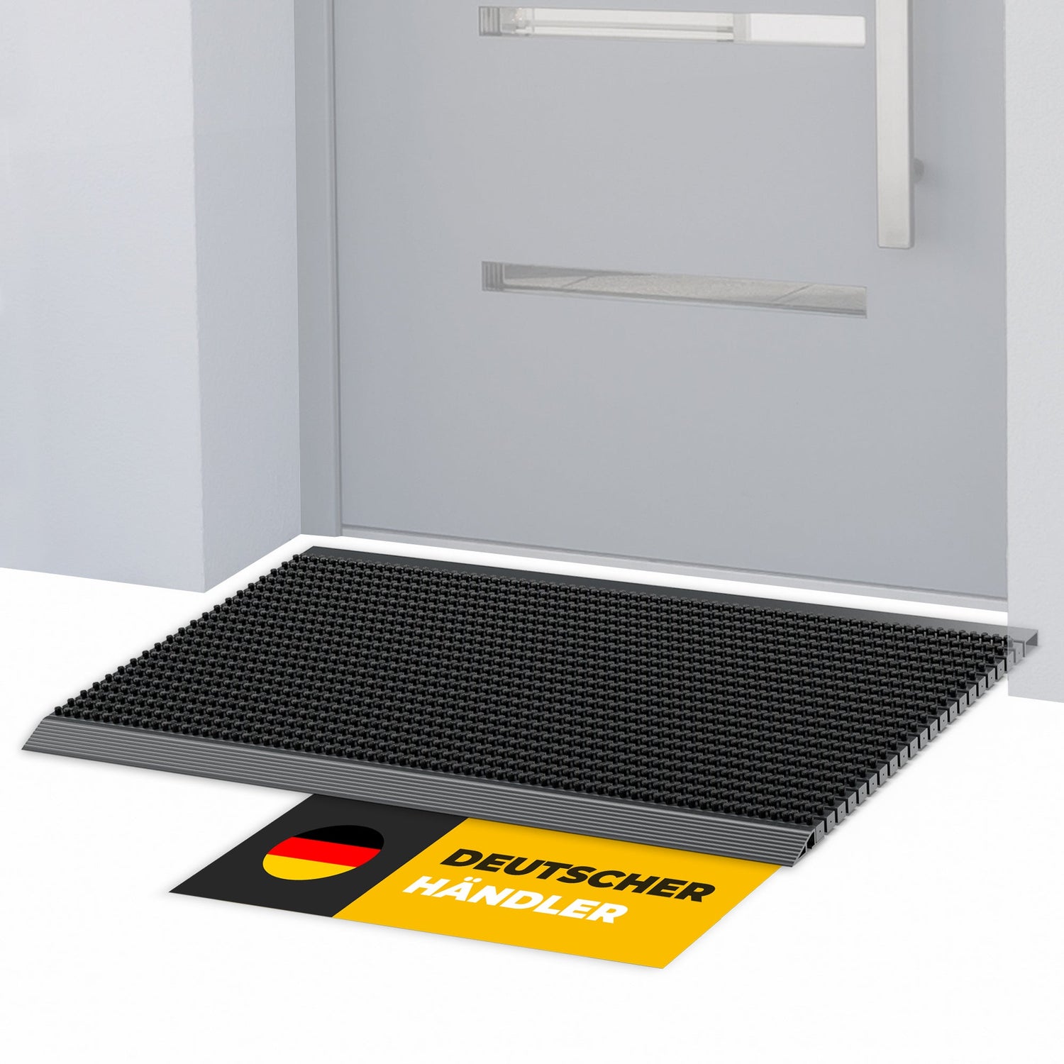 Premium Fußabtreter für Außen - Kraftvollen Bürsten und Metall-Rahmen aus Alu