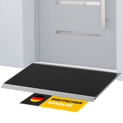 Premium Fußabtreter für Außen - Kraftvollen Bürsten und Metall-Rahmen aus Alu