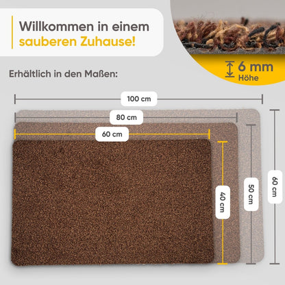 Fußmatte waschbar ohne Rand aus Baumwolle &quot;WATERBLOCK&quot; - Entrando
