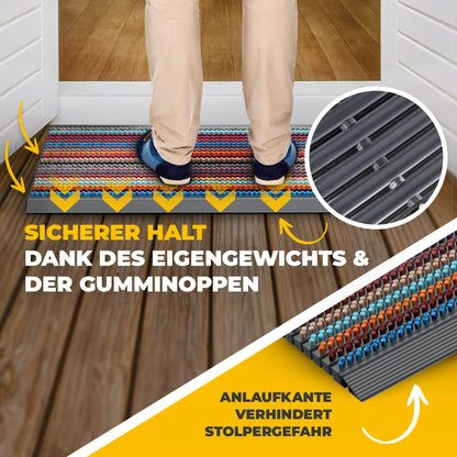 Premium Fußabtreter für Außen - Kraftvollen Bürsten und Metall-Rahmen aus Alu