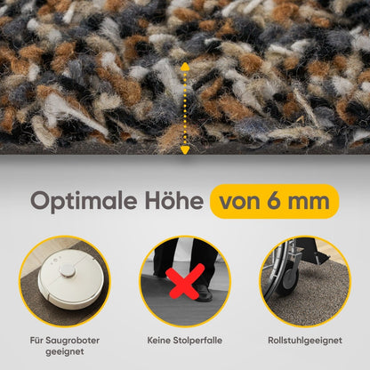 Fußmatte waschbar ohne Rand aus Baumwolle &quot;WATERBLOCK&quot; - Entrando