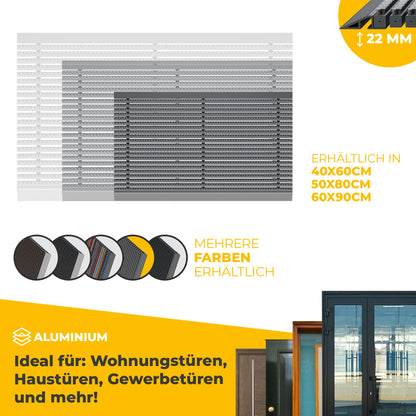 Premium Fußabtreter für Außen - Kraftvollen Bürsten und Metall-Rahmen aus Alu