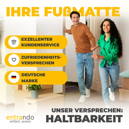 Premium Fußabtreter für Außen - Kraftvollen Bürsten und Metall-Rahmen aus Alu