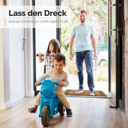 Kokos Fußmatte mit Streifen Motiv und Home - Entrando