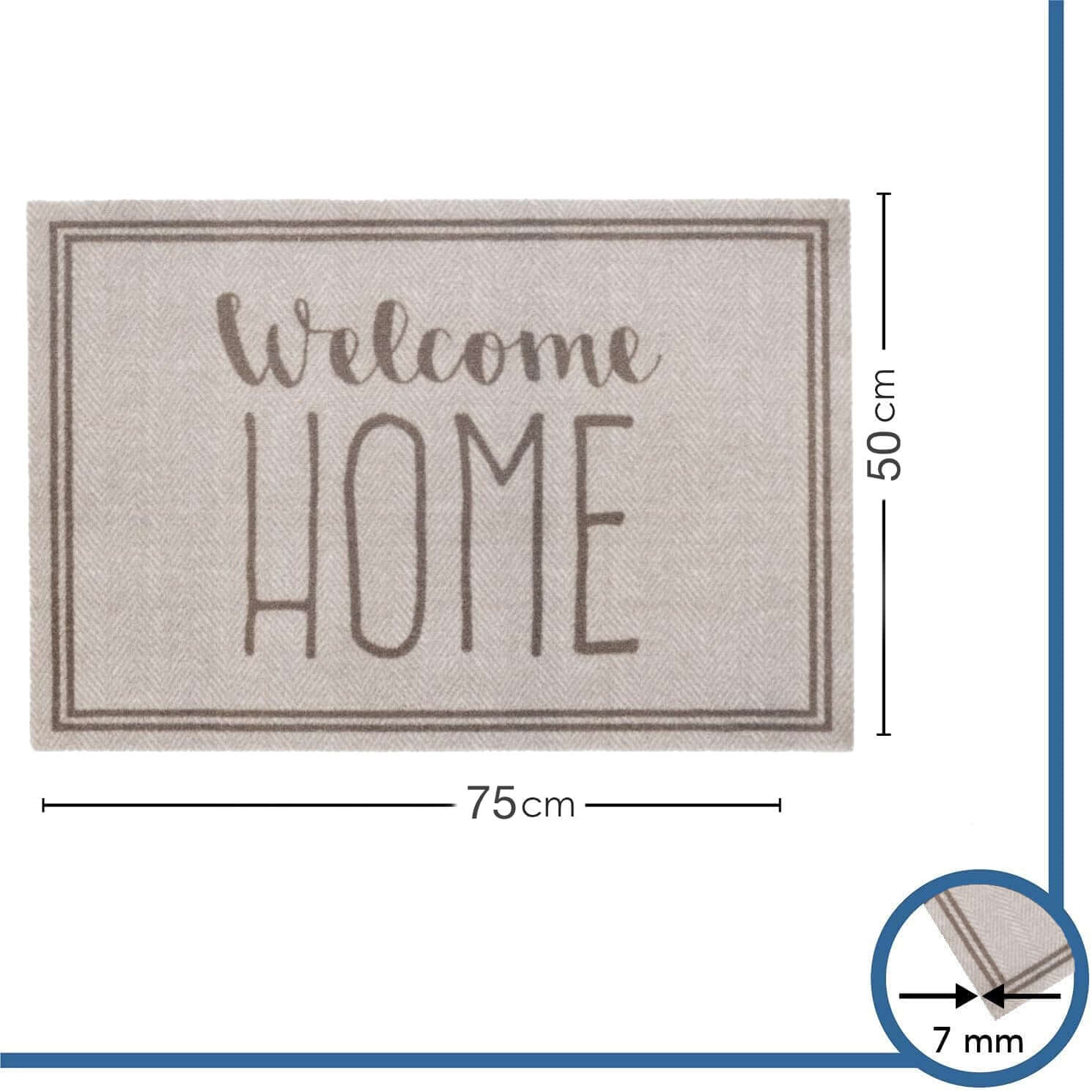 Home - Welcome den Fußmatte für Hauseingang Entrando