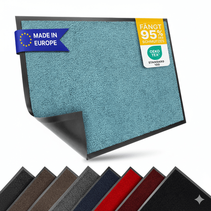 Premium Fußmatte für innen &amp; außen - Flach, Waschbar, Rutschfest - Entrando