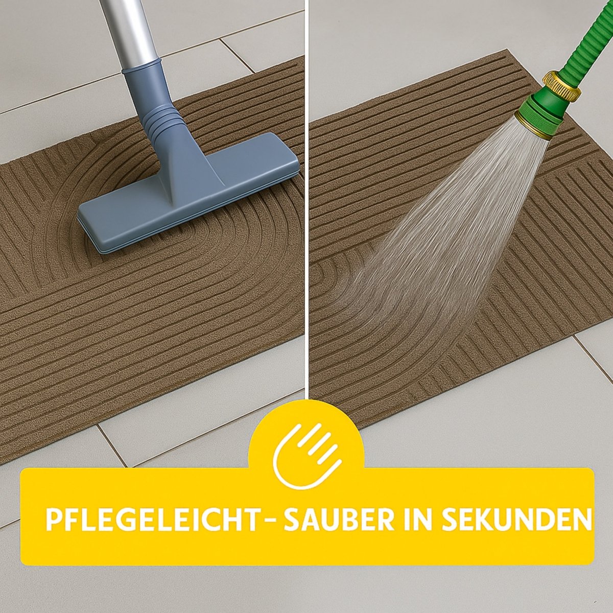 Fussmatte mit Struktur - Sand, Wellen - Entrando