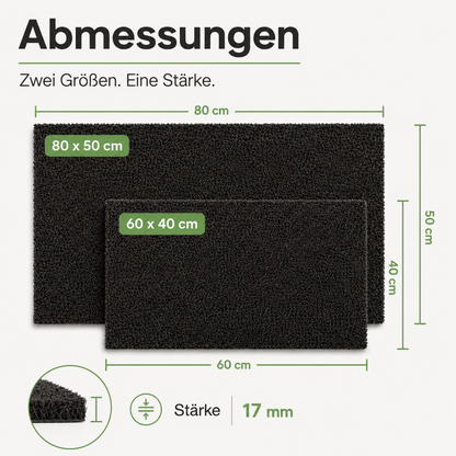 Fußmatte Kokos - für außen, rutschfest, robust - ideal als Türmatte für Eingang Haustür - Entrando
