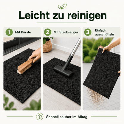 Fußmatte Kokos - für außen, rutschfest, robust - ideal als Türmatte für Eingang Haustür - Entrando