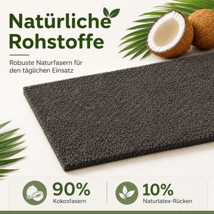 Fußmatte Kokos - für außen, rutschfest, robust - ideal als Türmatte für Eingang Haustür - Entrando