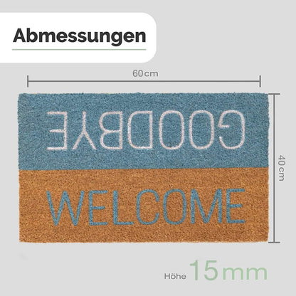 Fussmatte aus Kokos mit Welcome &amp; Goodbye Motiv - Entrando