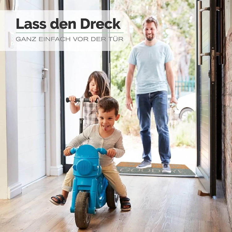 Fussmatte aus Kokos mit Welcome & Goodbye Motiv - Entrando