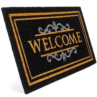 Fussmatte Kokos Welcome mit Ornament Aufdruck - Entrando