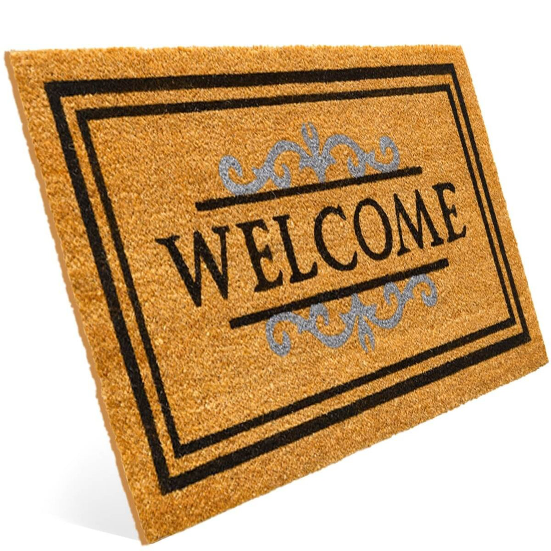 Fussmatte Kokos Welcome mit Ornament Aufdruck - Entrando