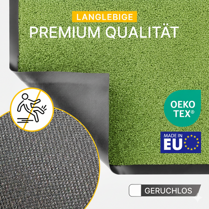 Premium Fußmatte für innen &amp; außen - Flach, Waschbar, Rutschfest