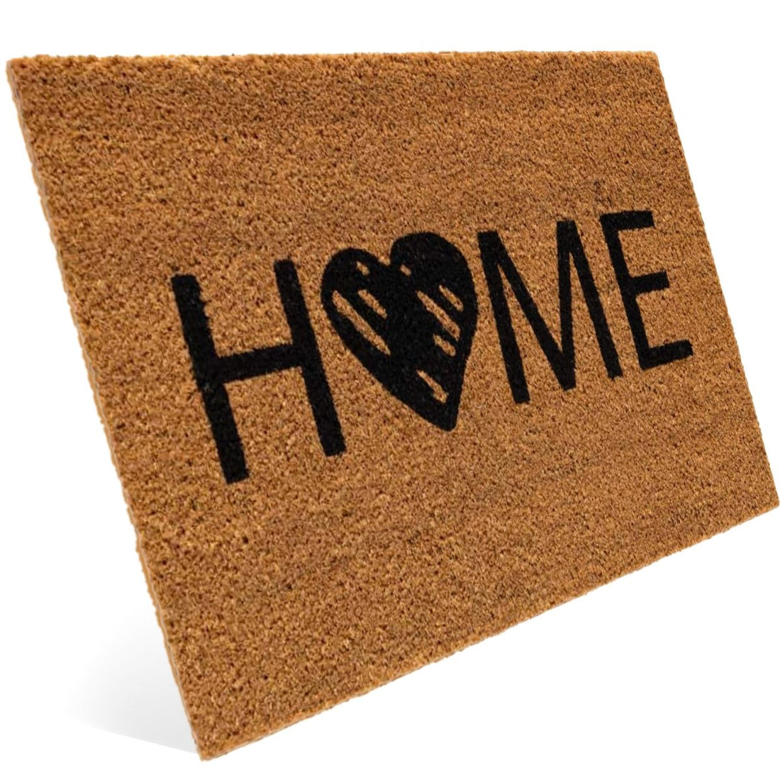 Herzlicher Empfang - Kokos Fußmatte mit HOME Herz-Motiv - Entrando