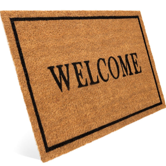 Kokos Fussmatte Welcome mit einen Rahmen - Entrando