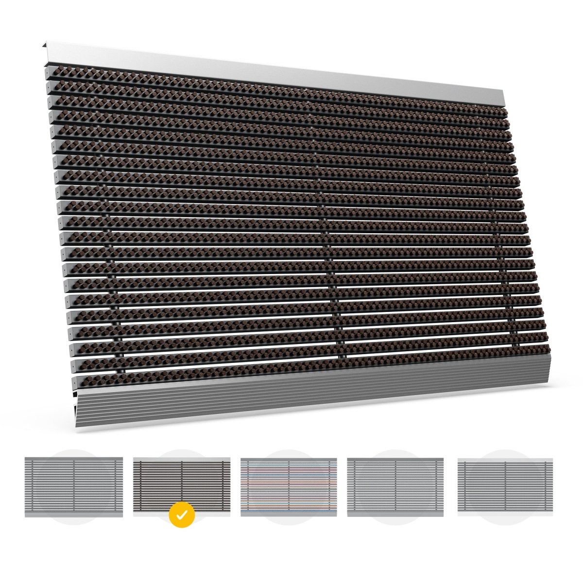 Entrando Premium Fußabtreter für Außen Braun aus Alu