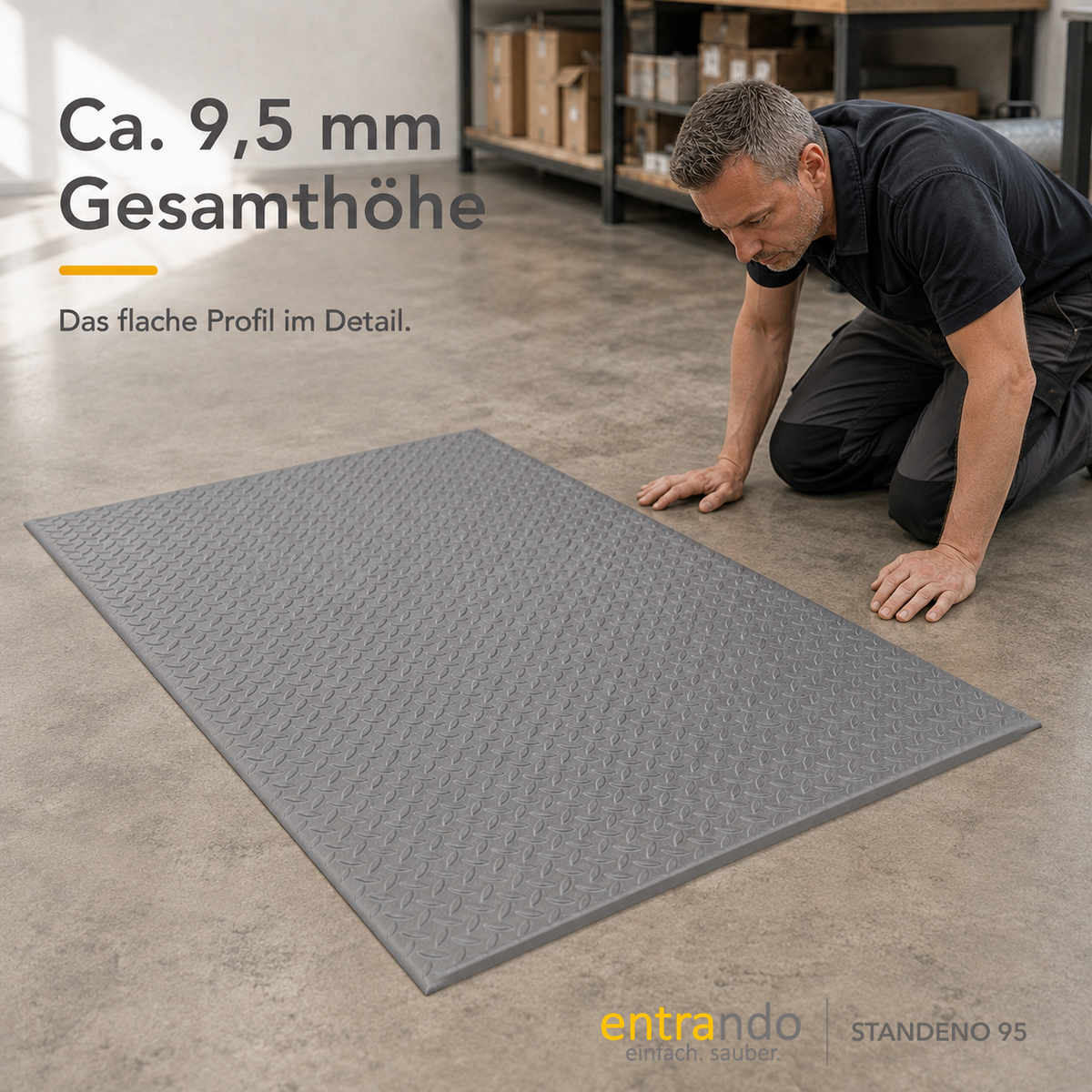 STANDENO 95 Antiermüdungsmatte für Stehschreibtisch &amp; Arbeitsplatz