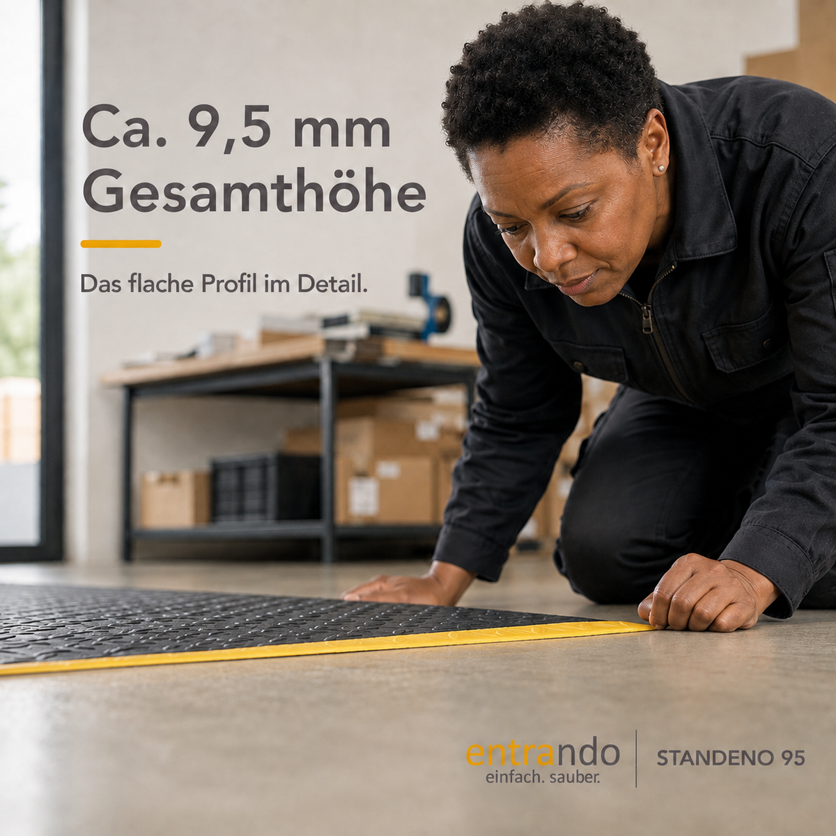 STANDENO 95 Antiermüdungsmatte für Stehschreibtisch &amp; Arbeitsplatz